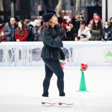 "Breaking Ice: Battle of the Carmens" by Alicia Hall Moran, performed live on ice at Bryant Park, 2018.