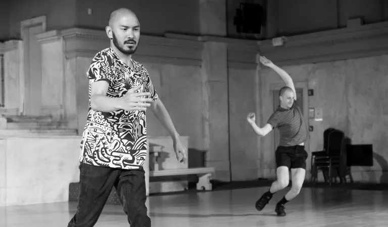 Justin Cabrillos, Movement Research. Photo by Ian Douglas.