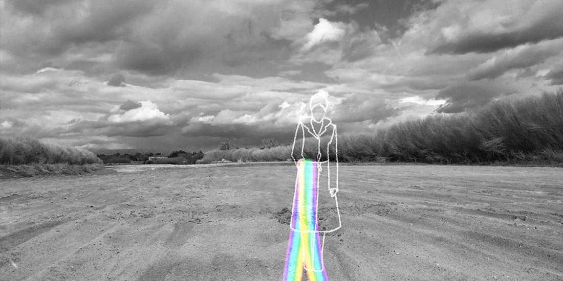 Still from Nicole Antebi, Fred’s Rainbow Bar and Other Stages on the International Border (working title).