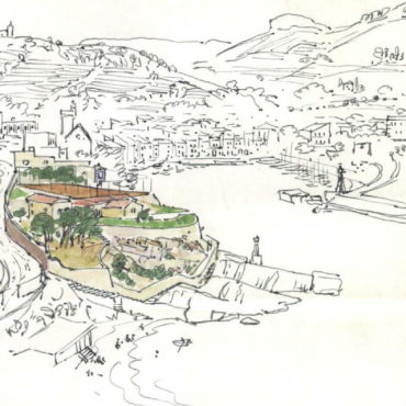 Jerome Hill, ink drawing of Cassis