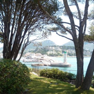 A view of the Mediterranean Sea from the Camargo Foundation grounds