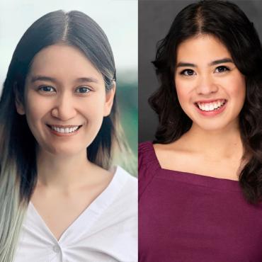 Photo #1 - Tidtaya Sinutoke, a Thai female composer, headshot Photo #2 - Isabella Dawis, a Filipina-American female writer, headshot