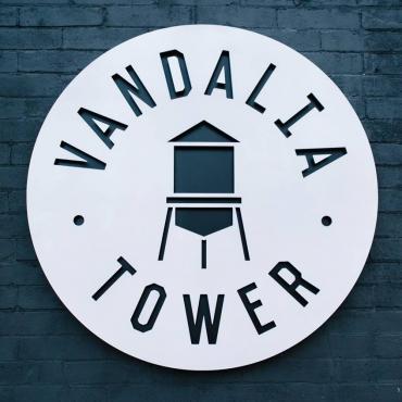Vandalia Tower sign